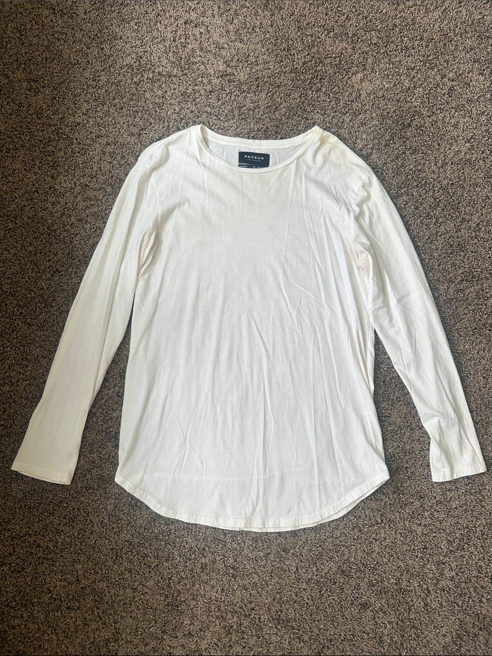 PacSun Long Sleeve Crew Tee - Off-White